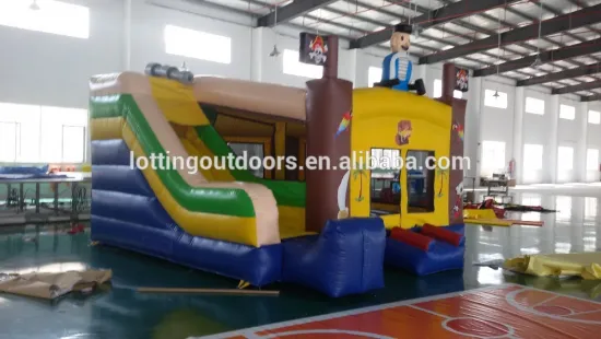 kids outdoor 3d inflatable pirate ship
