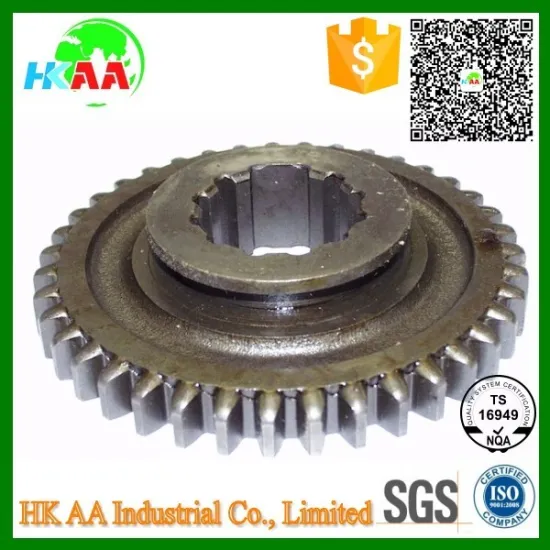 OEM precision auto sliding gear, steel output shaft sliding gear (Front) with TS16949 certification