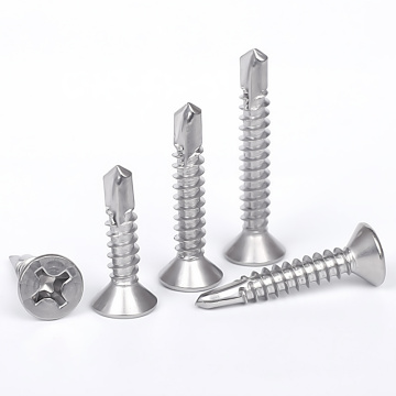 sekrup pengeboran diri countersunk stainless steel