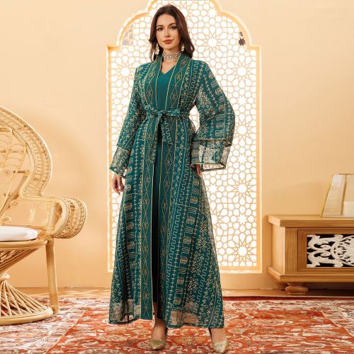 ست دو لایه آستین گشاد Jalabiya Abaya