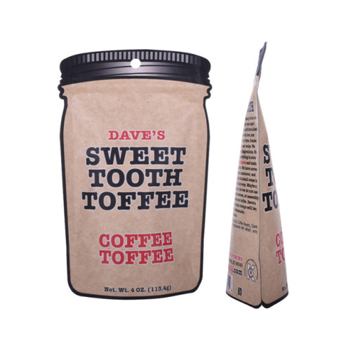 Customized special shaped coffee bag with zipper