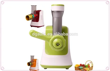 Healthy organic vegetable salad maker with fruit ice cream machine for dessert and smoothie