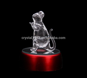 Hot chinese zodiac animal Rat mouse figurines crystal gift craft for sale figurine furniture