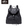 Benutzerdefinierte neue geometrische Diamant -Rucksack -Stoff PU Leather School Packpack Tasche Fashion Casual Rucksacktasche