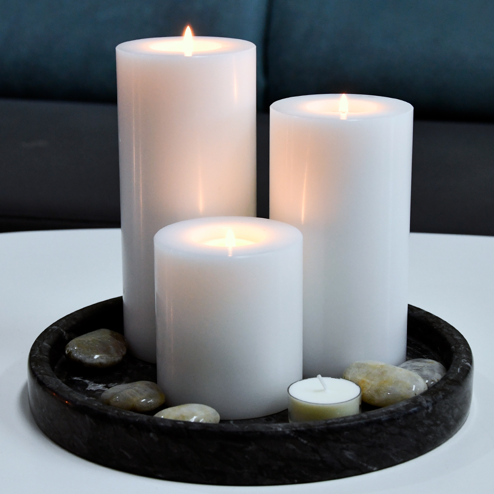 White Resin Modern Candle Holders For Decor