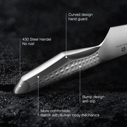 HOSHANHO 8\" Serrated Bread Knife: Ultra-Sharp, Forged German Carbon Stainless Steel for Smooth Bread, Bagel, and Cake slicing