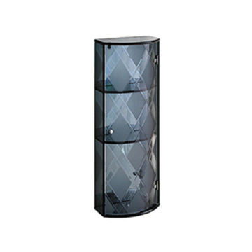 Three layers alibaba factory blue chinese glass shoe display case