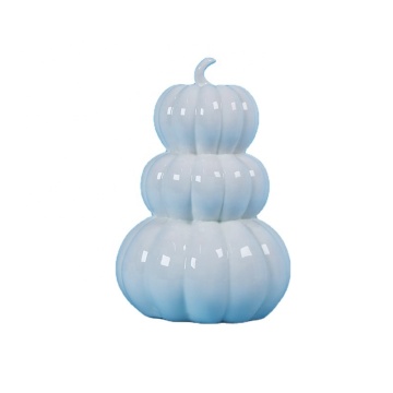 Large Frosted Gold and White Artificial Pumpkins for Fall, Halloween, and Thanksgiving