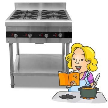 Yoslon YSN-ST4 4 Burner Gas Stove for Commercial Kitchens