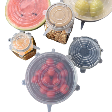 Universal Silicone Stretch Lids - 6 Pcs Kitchen Microwave Food Covers