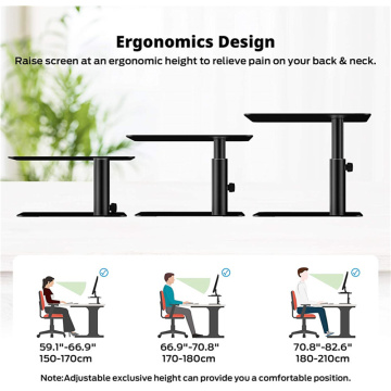 Ergonomic Design Adjustable Height Stand Riser for Office