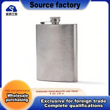 Slim Matte Titanium Pocket Hip Flask