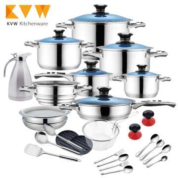 2021 Hot Selling 33Pcs Stainless Steel Pots and Pans Set