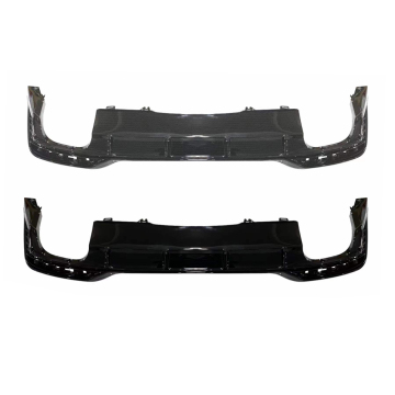 2020 Audi A5 Upgrade S5 Glossy Black ABS Rear Lip Diffuser - Carbon Look for S-Line