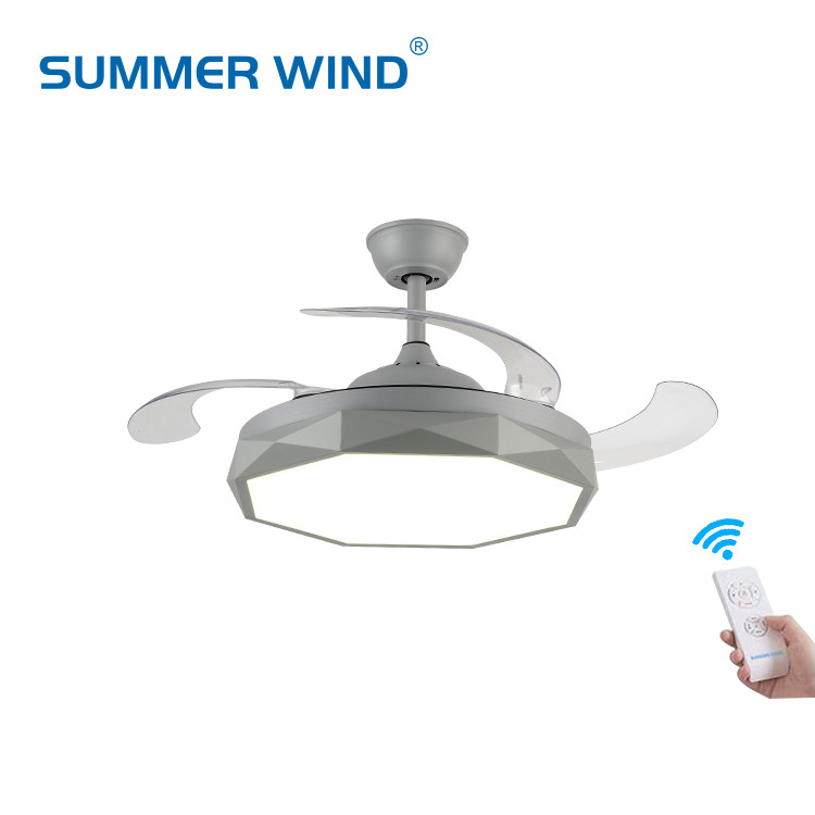 New Designer Retractable Bladeless Fan With Colorful Light