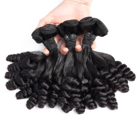 High Quality Good Thickness Loose Wave Super Double Drawn Hair, IndianVirgin Human Hair Bundles Extension