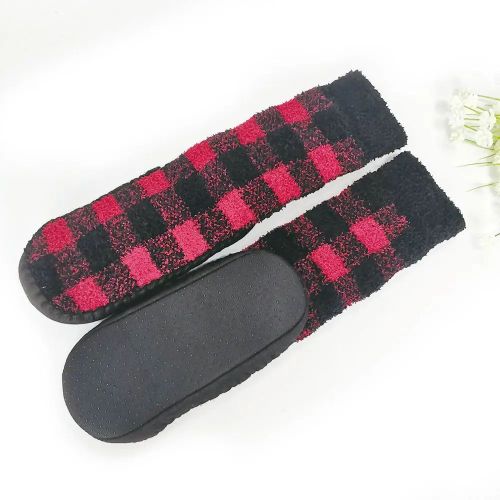 Thermal Long Slipper Booties Anti Slip Chenille Thermal Long Plush Slipper Socks Manufactory