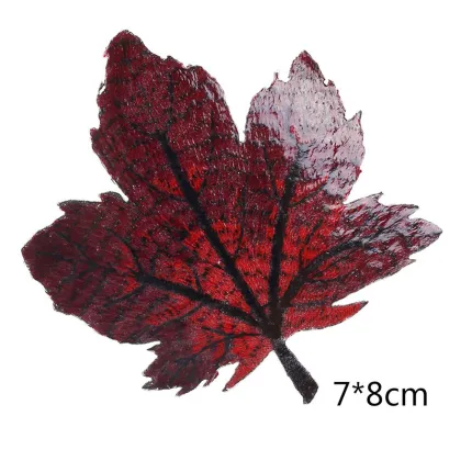 Colorful Maple Leaf Applique Embroidered Patches