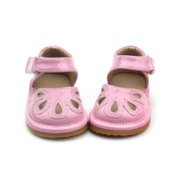 Sweet First Class Pink Hollow Squeaky Shoes Haurra