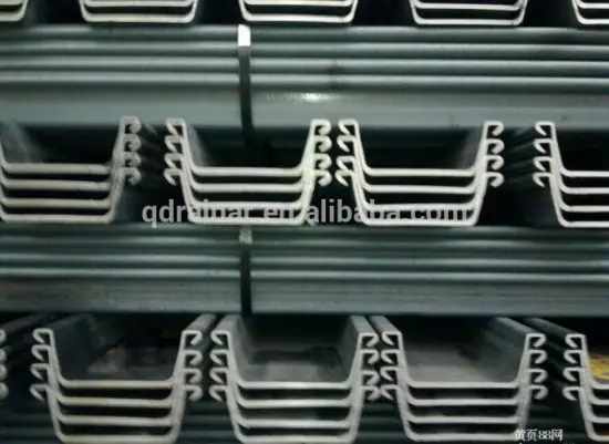 HDG hot sale usd490 per ton u profile self treatment steel larsen sheet piles
