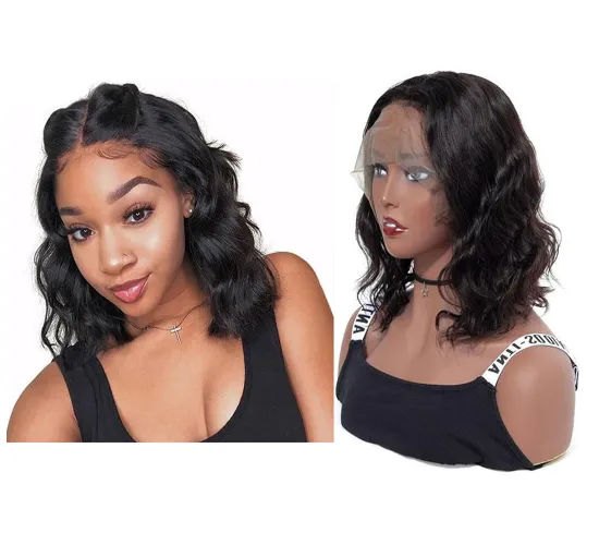 Uniky Hair Short Bob Wigs Body Wave Lace Front Human Hair Wigs 150% 180% Density