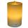 Led Rechargeable Wave Flat Candle With Button