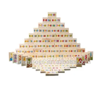 Wooden kids educational DIY Toys Multiplication Dominoes