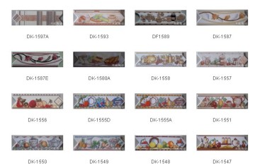cheap interlocking border tile , glazed wallpaper border
