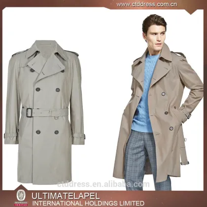 2015 new style khaki trench coat