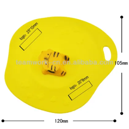 Animal Shape Tiger Silicone Cup Lids