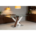 Mesa de jantar de vidro de design moderno 160x90cm
