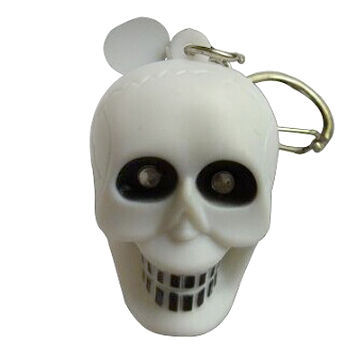 ABS Plastic Key Chain with Sound and LED Light to Outdoor Activities