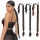 Alileader Recommend 26inch Long Straight Heat Temperature Fiber Hairpiece Synthetic Braided Ponytail Extension