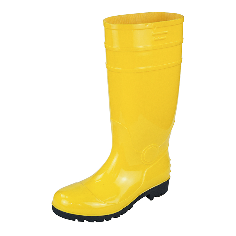 PVC industrial safety rain boots with steel toe
