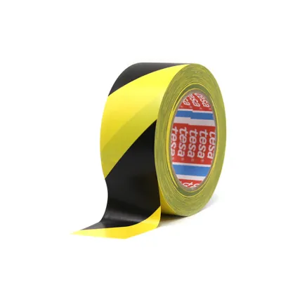 Tesa 4169 Carpet PVC Underground Pipe Floor Warning Tape - Red, White, Yellow, Black