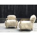 Cabana yeti lounge chair sheepskin upholstery