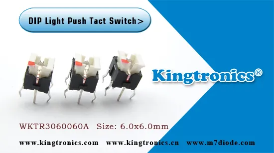 Kt Kingtronics DIP LED Tactile Switch WKTR3060060A 6x6mm