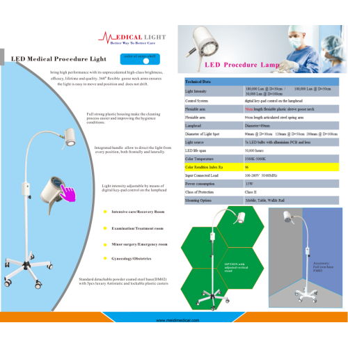 Flexible Gooseneck Exam Lamp: Mobile Medical Lighting