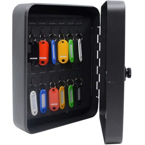 Labeled Hook Steel Key Box