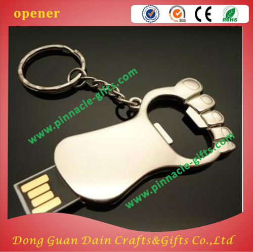 stainless steel opener with keychains and usb container for carry conveniently