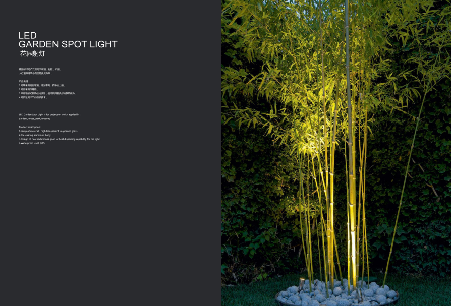 LED spotlight for garden decoration