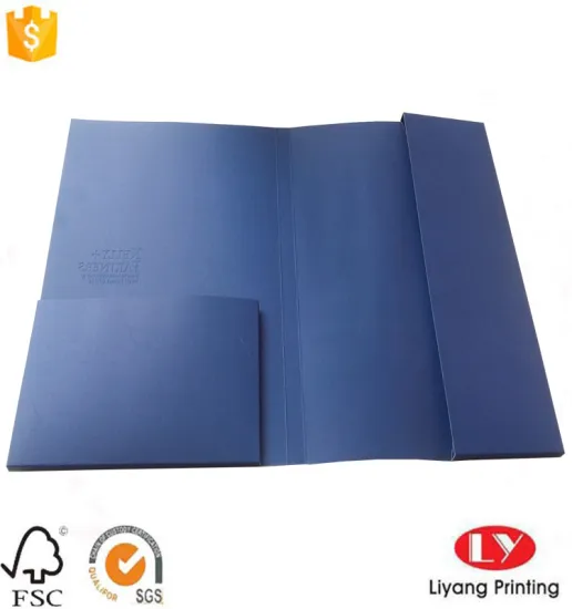 Custom A4 size uncoated paper file folder