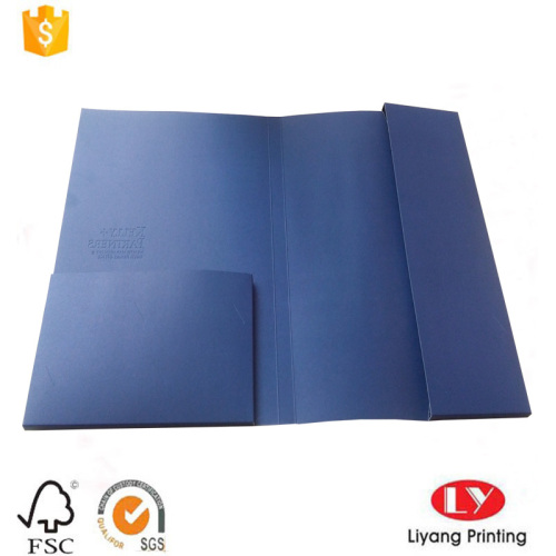 Custom A4 size uncoated paper file folder