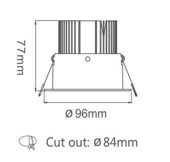 Anti Glare Adjustable Recessed Led Downlight