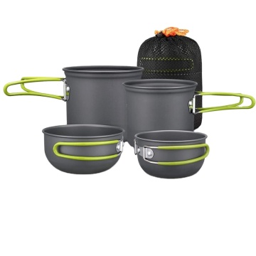 Set da cottura da campeggio: pentole pieghevoli antiaderenti, padelle e kit per le stufe per all'aperto