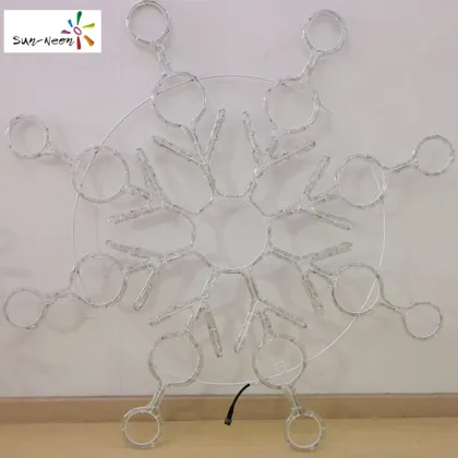 Holiday decoration diwali decorative snowflake led big snowflake lights for sale