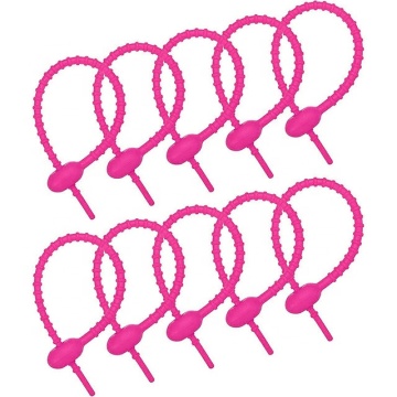 Self-Locking Flexible Fabric Wire Management Straps with Luggage Hook and Loop Buckle