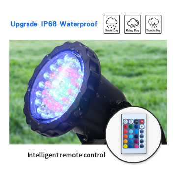 Control remoto de 24 key 16 Color LED Pond Garden Spotlight