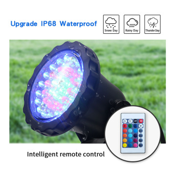 24-Key Remote Control 16-Color Led Pond Garden Spotlight