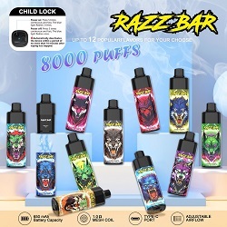 Razzbar 8000 Puffs Replaceable Cartridge Pod Mesh-Coil
